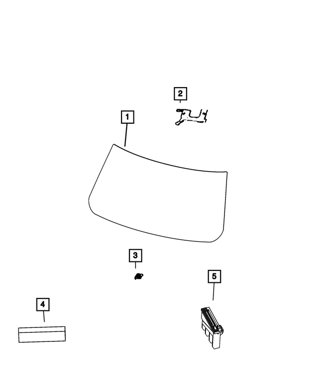 68362489AC - Glass: Windshield for Mopar Image