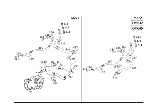 Refrigerant Line Arrangement for 2005 Mercedes-Benz C240 #0
