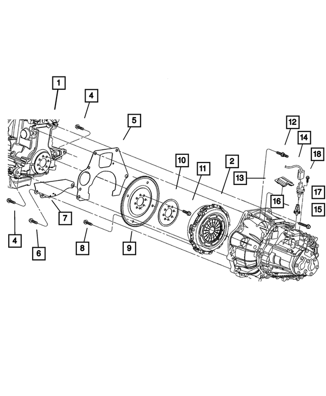 6503523 - Clutch: Hex Head Bolt for Mopar Image image