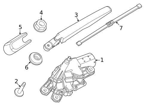 Wiper & Washer Components for 2023 Ford Mustang Mach-E #1