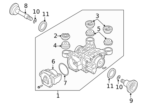 Axle & Differential for 2012 Volkswagen CC #0