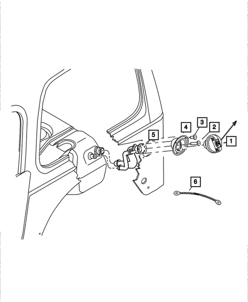 Fuel Tank Filler Tube for 2004 Jeep Wrangler #0