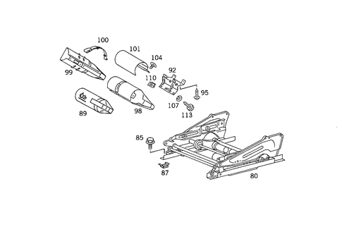 Seat Adjuster, Fire Extinguisher for 1984 Mercedes-Benz 500SEC #0