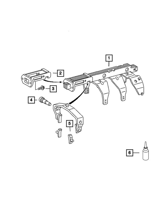 68001748AA - G56; 6-Speed; Manual Transmission: Shift Rail Guide Plate for Mopar Image