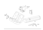 2218400055 - Rear Seat Bench: Mount for Mercedes-Benz Image