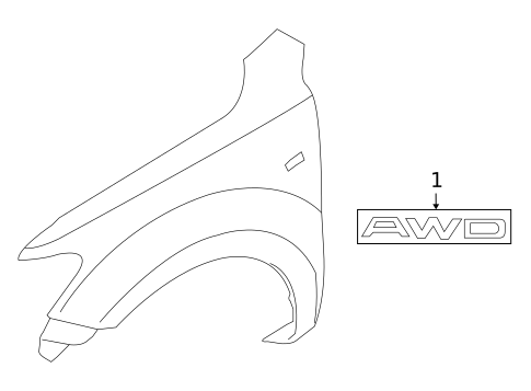 Exterior Trim - Fender for 2010 Hyundai Santa Fe #0