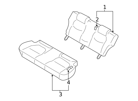Rear Seat for 2001 Kia Rio #0