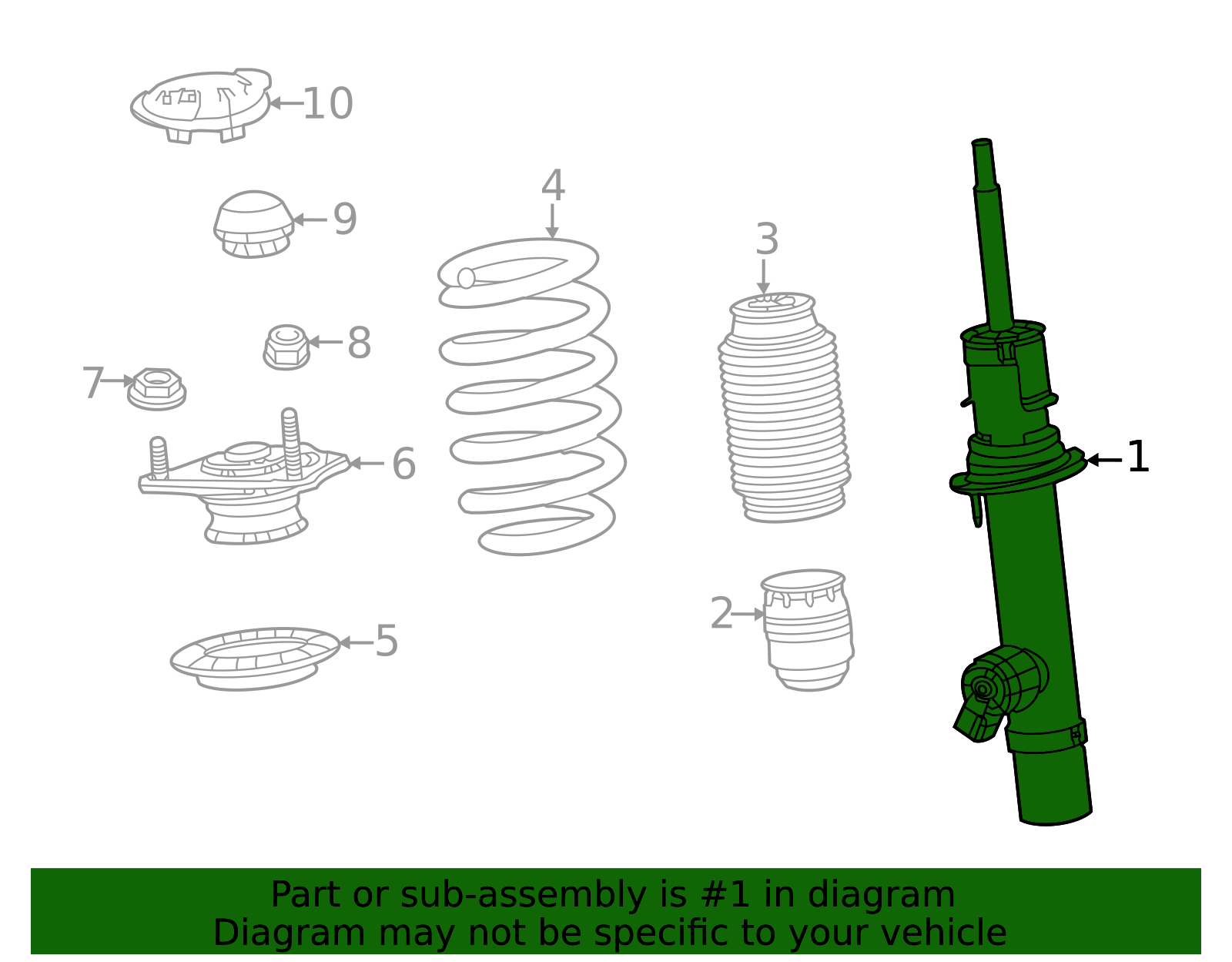 2021-2025 Acura TLX Suspension Shock Absorber 51611-TGV-A53 | OEM