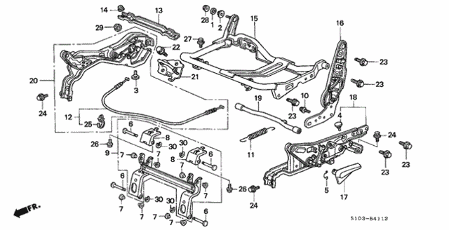 Rear Seat Components (L.) (2) for 2001 Honda CR-V #0