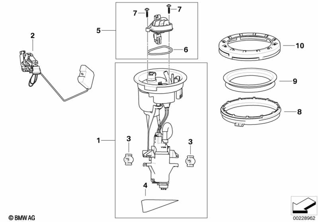 16147724843 - Fuel Supply: Fuel Pump Unit without Lever Sensor -  for BMW-Motorrad Image image
