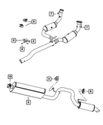 52125078AH - : Exhaust Muffler And Tailpipe for Jeep: Liberty Image