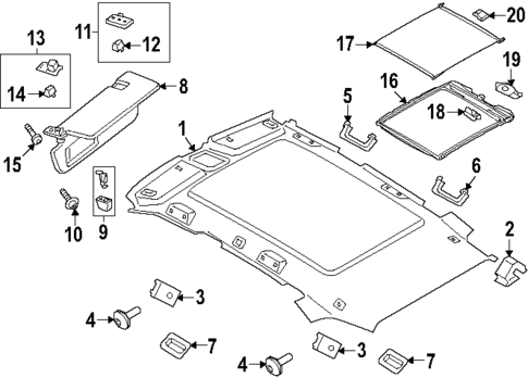 Interior Trim - Roof for 2024 Porsche Cayenne #0