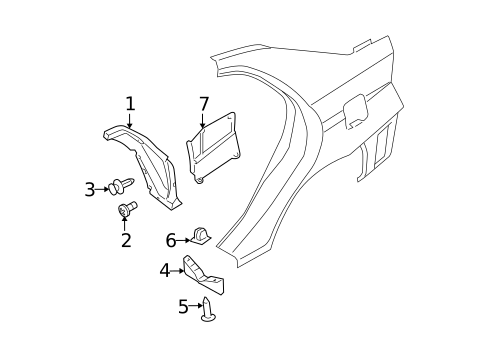 Exterior Trim - Quarter Panel for 2007 Kia Spectra #0