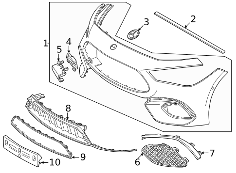 Bumper & Components - Front for 2025 Mercedes-Benz CLE300