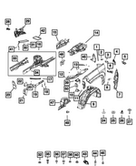 68430056AA - Body Sheet Metal Except Doors: Fender, Right for Mopar Image