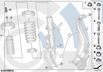 31352475200 - Value Parts&amp;Packages Service and Repair: Attachment Set Spring Strut, Front for BMW Image