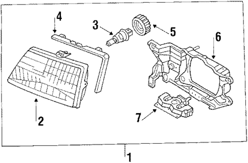 Headlamp Components for 1984 Nissan Stanza #0