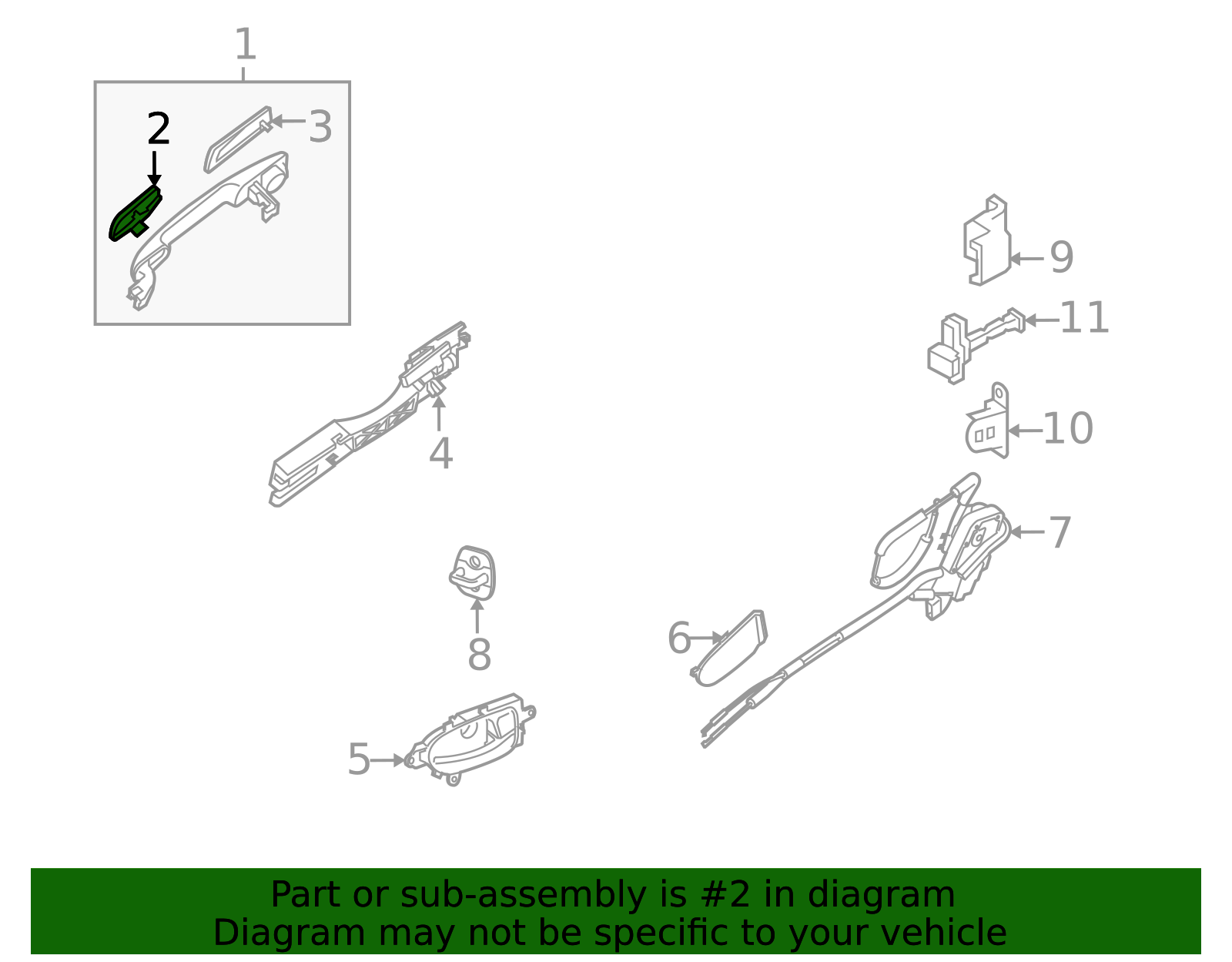 80652-ET000 - Handle, Outside Gasket 2007-2013 Nissan | Ziegler Nissan ...