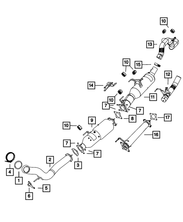 52122429AL - : Exhaust Pipe And Converter for Ram: 3500 Image