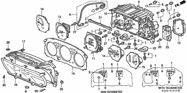 Combination Meter Components for 1997 Honda Civic #0