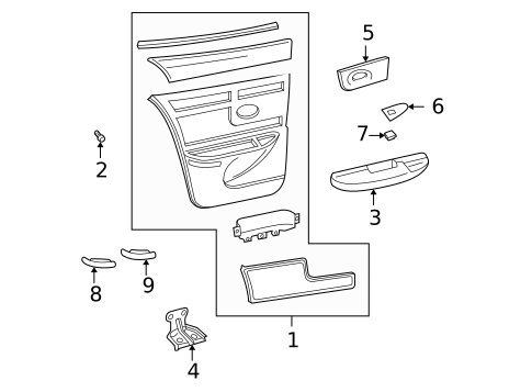 Rear Door for 1997 Buick Regal #2