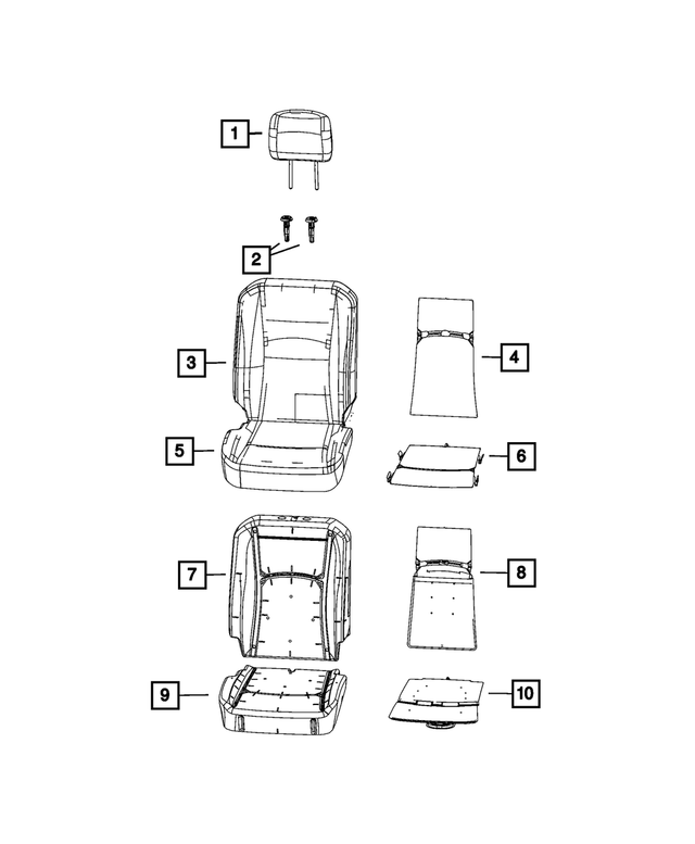 7JE001L1AA - Interior Trim: Front Headrest for Mopar Image image