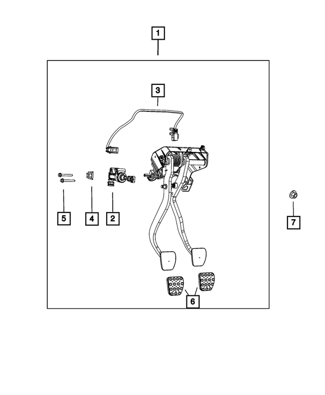 4581660AC - Clutch: Non Adjustable Pedal Assembly for Mopar Image image