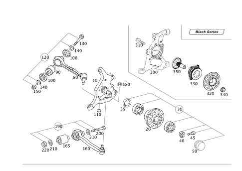 Steering Knuckle and Control Arm for 2008 Mercedes-Benz CLK63 AMG #0