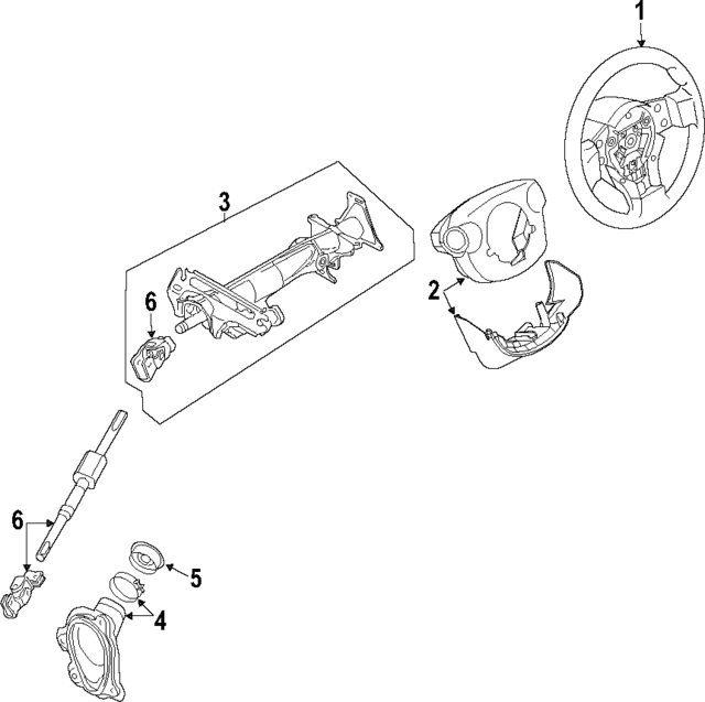 484309DL0B - : Steering Wheel for Nissan Image