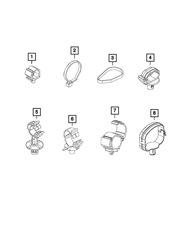 68201933AA - Electrical: Cable Clip for Mopar Image