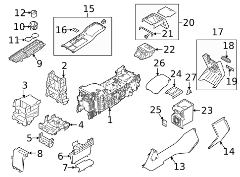 Front Console for 2019 Land Rover Range Rover #9