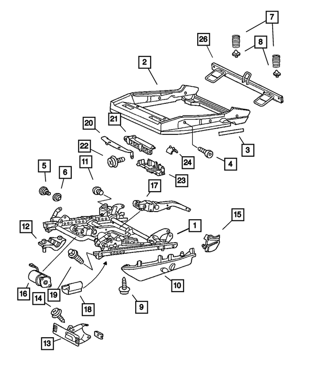 5099562AA - Interior Trim: Seat Adjuster, Left Hand Drive, Driver Side for Mopar Image image