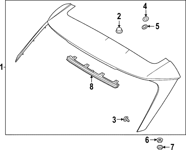 872A9Q5000 - : Spoiler Assembly Clip for Hyundai Image