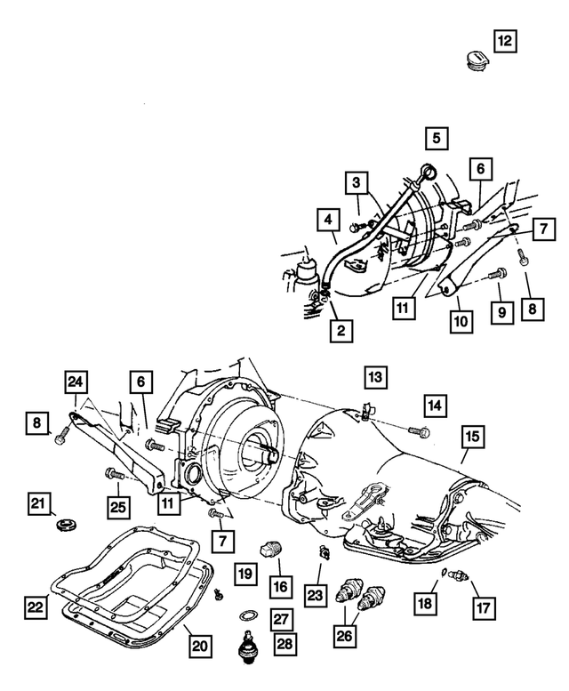 6029799 - Automatic Transmission 4 Speed: Hex Head Bolt for Mopar Image