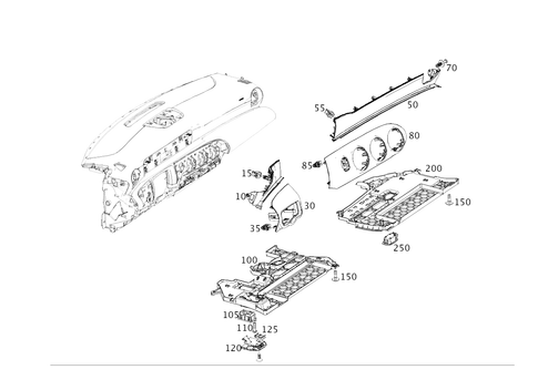 Detachable Components, Instrument Panel for 2021 Mercedes-Benz A 35 AMG&reg; #0