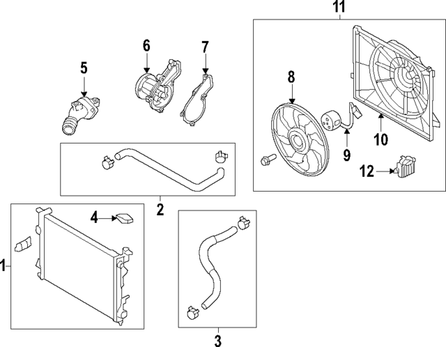 25415F2100 - : Lower Hose for Hyundai Image