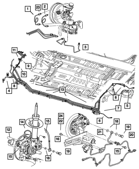 Brake Lines and Hoses for 2004 Chrysler PT Cruiser #0