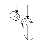 63117441312 - : Headlamp Assembly Grommet for Mini: Cooper Countryman Image