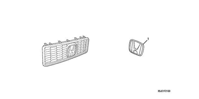 Front Grille (1) for 2013 Honda Ridgeline #0
