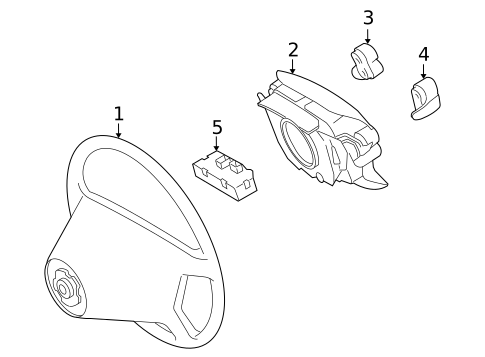 Steering Wheel & Trim for 2009 Mercedes-Benz CLS63 AMG #0