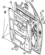 1TT092DVAC - : Front Door Trim Panel, Left for Mopar Image