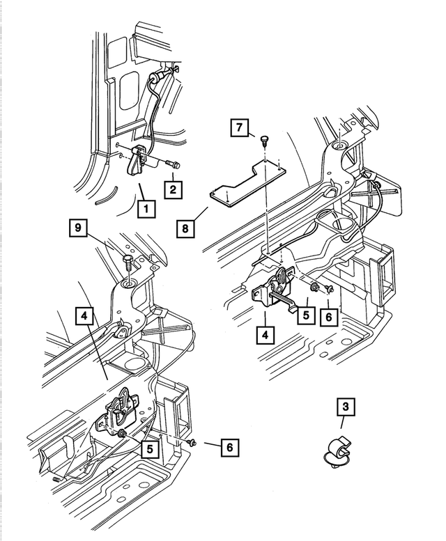 4658887 - Interior Trim: Front Door Glass Run With Weatherstrip Push Pin for Mopar Image image
