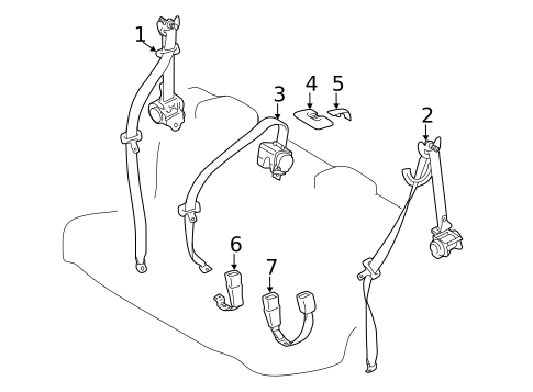 Rear Seat Belts for 2016 Lexus CT200h #0