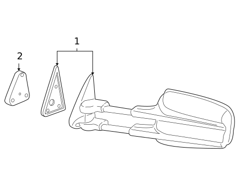 Outside Mirrors for 2001 Chevrolet Suburban 2500 #2