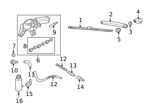 Wiper & Washer Components for 2009 Volkswagen Jetta #1
