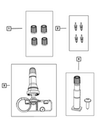 68494962AA - Wheels: Valve Stem Cap Kit for Mopar Image