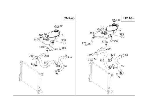 Expansion Reservoir, Mount and Hoses for 2011 Mercedes-Benz C 300 #0