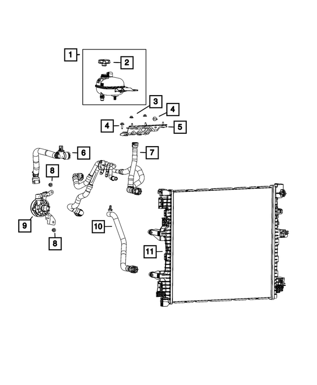 68597290AB - : Radiator Inlet Hose for Mopar Image