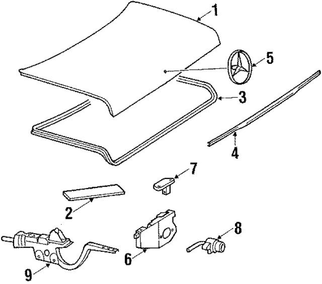 1267502175 - Body: Lid for Mercedes-Benz Image
