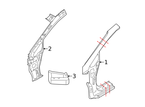 Hinge Pillar for 2016 Kia Forte5 #0